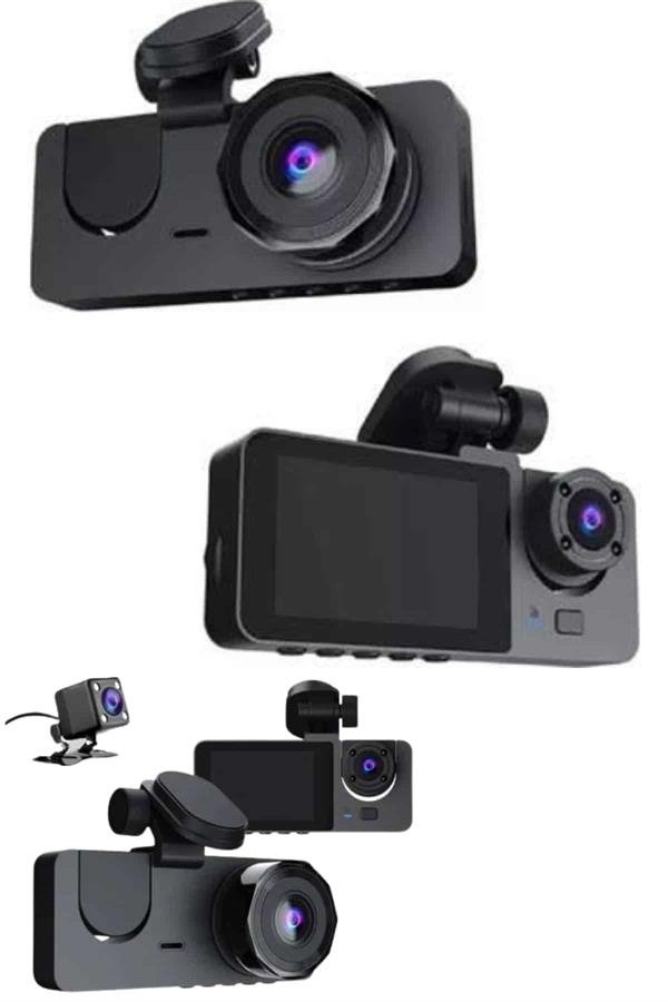 Yol Kayıt Araç Kamerası HD DVR 3 Kameralı 2.0in Ekranlı Ön İç Arka 4 Yol Kayıt Araç Kamerası HD DVR 3 Kameralı 2.0in Ekranlı Ön İç Arka - Görsel 4