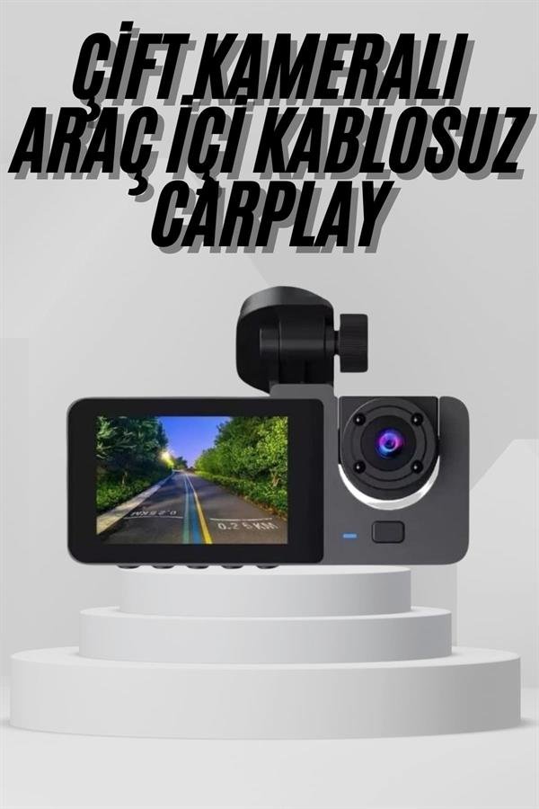 Yol Kayıt Araç Kamerası HD DVR 3 Kameralı 2.0in Ekranlı Ön İç Arka 2 Yol Kayıt Araç Kamerası HD DVR 3 Kameralı 2.0in Ekranlı Ön İç Arka - Görsel 2
