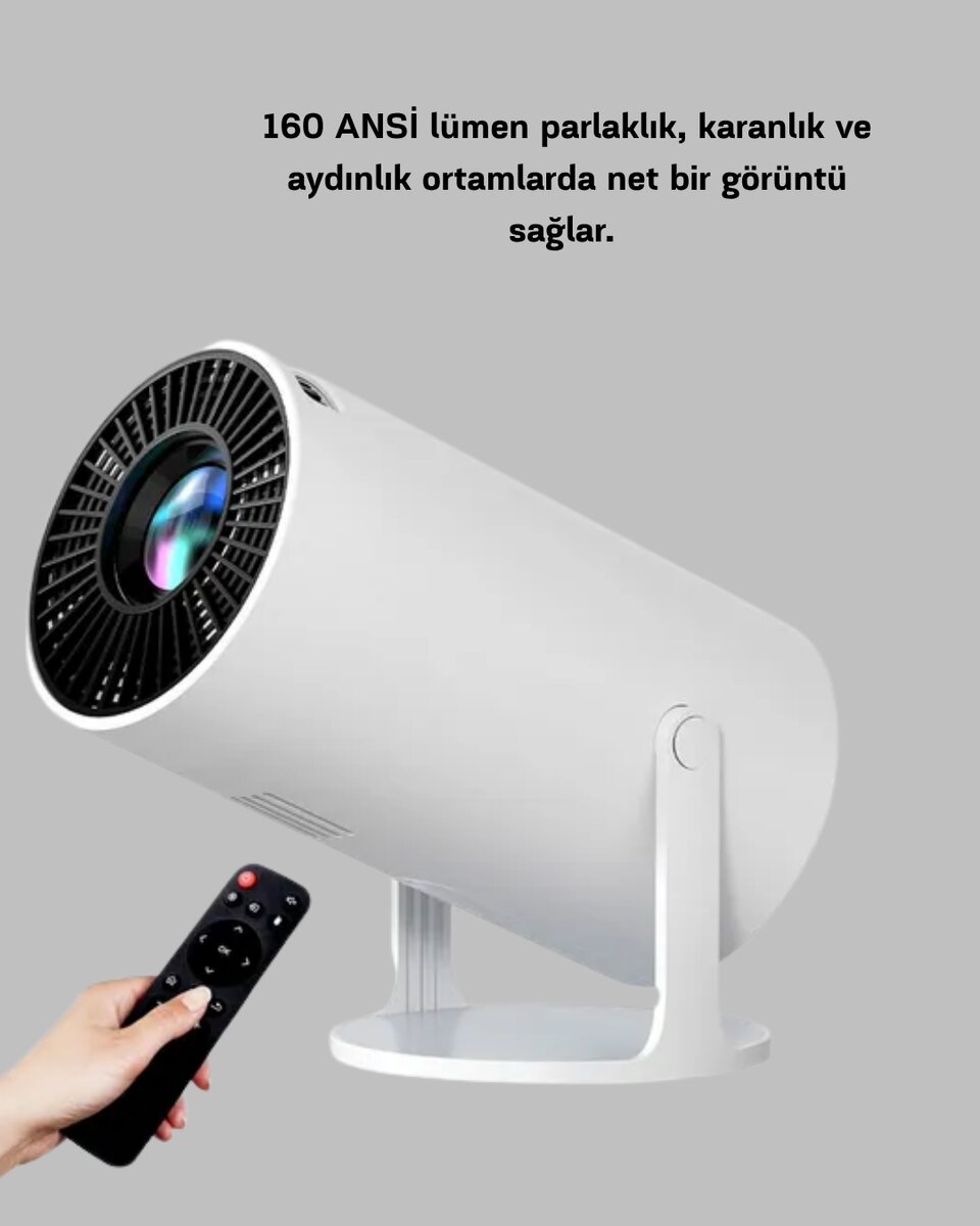 Kablosuz Bağlantılı Full HD Ev Sinema Projeksiyonu 160 ANSI Lümen 3 Kablosuz Bağlantılı Full HD Ev Sinema Projeksiyonu 160 ANSI Lümen - Görsel 3