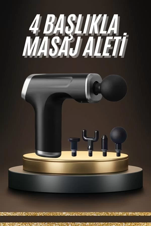 Taşınabilir Şarjlı Masaj Tabancası 4 Başlıklı Kas Rahatlatıcı Masaj Aleti 3 Taşınabilir Şarjlı Masaj Tabancası 4 Başlıklı Kas Rahatlatıcı Masaj Aleti - Görsel 3