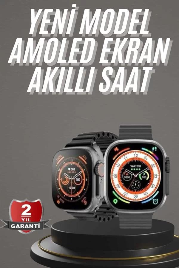 Akıllı Saat Kordon Hediyeli Güçlü Batarya Kapasiteli Titreşimli Bildirim Görme Unisex 2 Akıllı Saat Kordon Hediyeli Güçlü Batarya Kapasiteli Titreşimli Bildirim Görme Unisex - Görsel 2