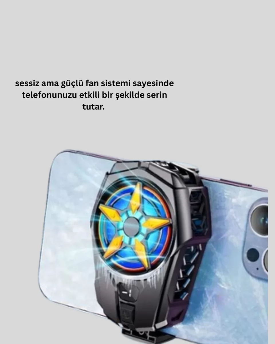 Yarı İletken Telefon Soğutucu Dijital Ekranlı Oyuncu Telefon Fanı 2 Yarı İletken Telefon Soğutucu Dijital Ekranlı Oyuncu Telefon Fanı - Görsel 2