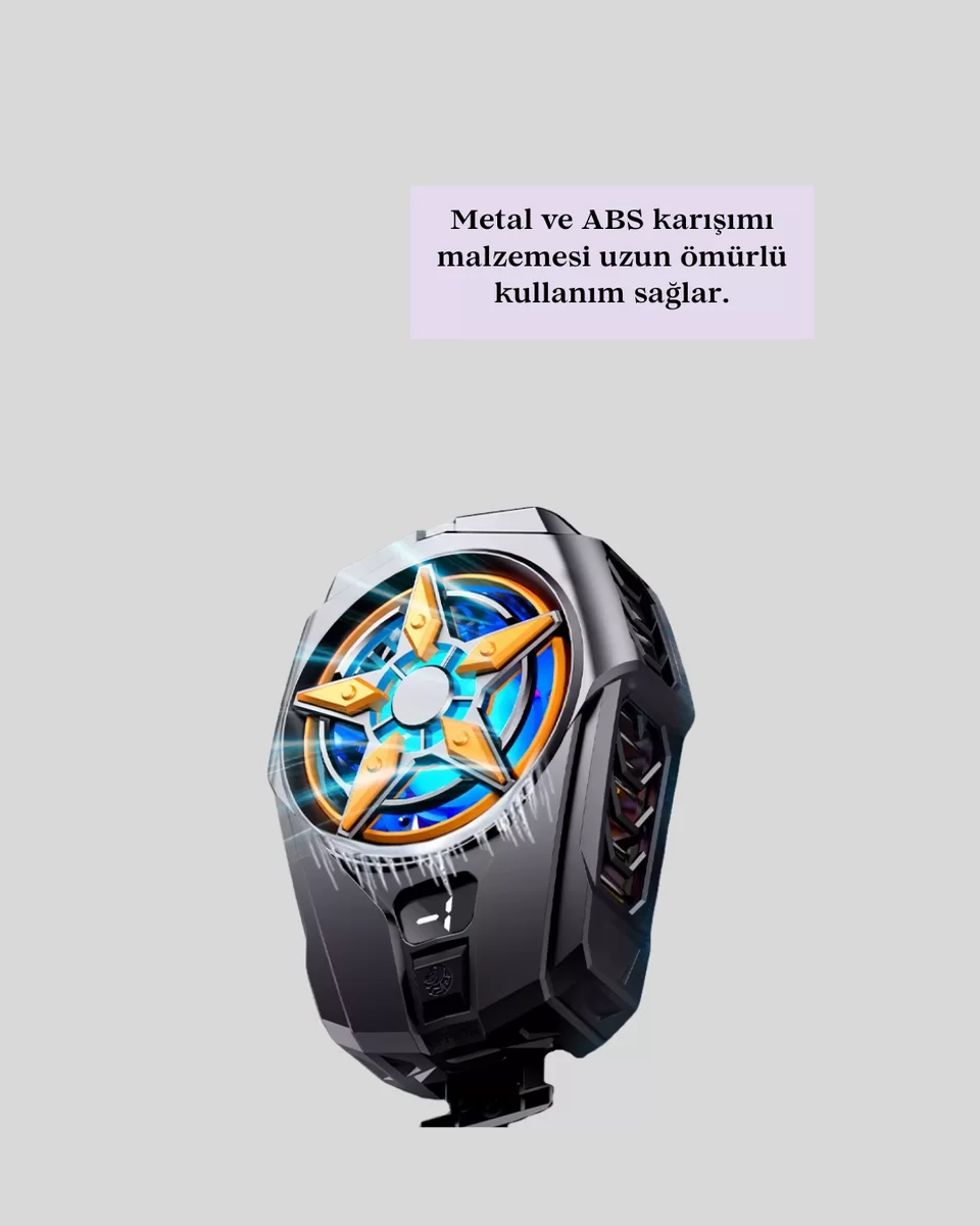 Yarı İletken Telefon Soğutucu Dijital Ekranlı Oyuncu Telefon Fanı 4 Yarı İletken Telefon Soğutucu Dijital Ekranlı Oyuncu Telefon Fanı - Görsel 4