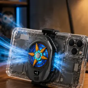 Yarı İletken Telefon Soğutucu Dijital Ekranlı Oyuncu Telefon Fanı