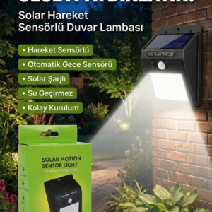 20 Ledli Hareket Sensörlü Dış Mekan Solar Lamba