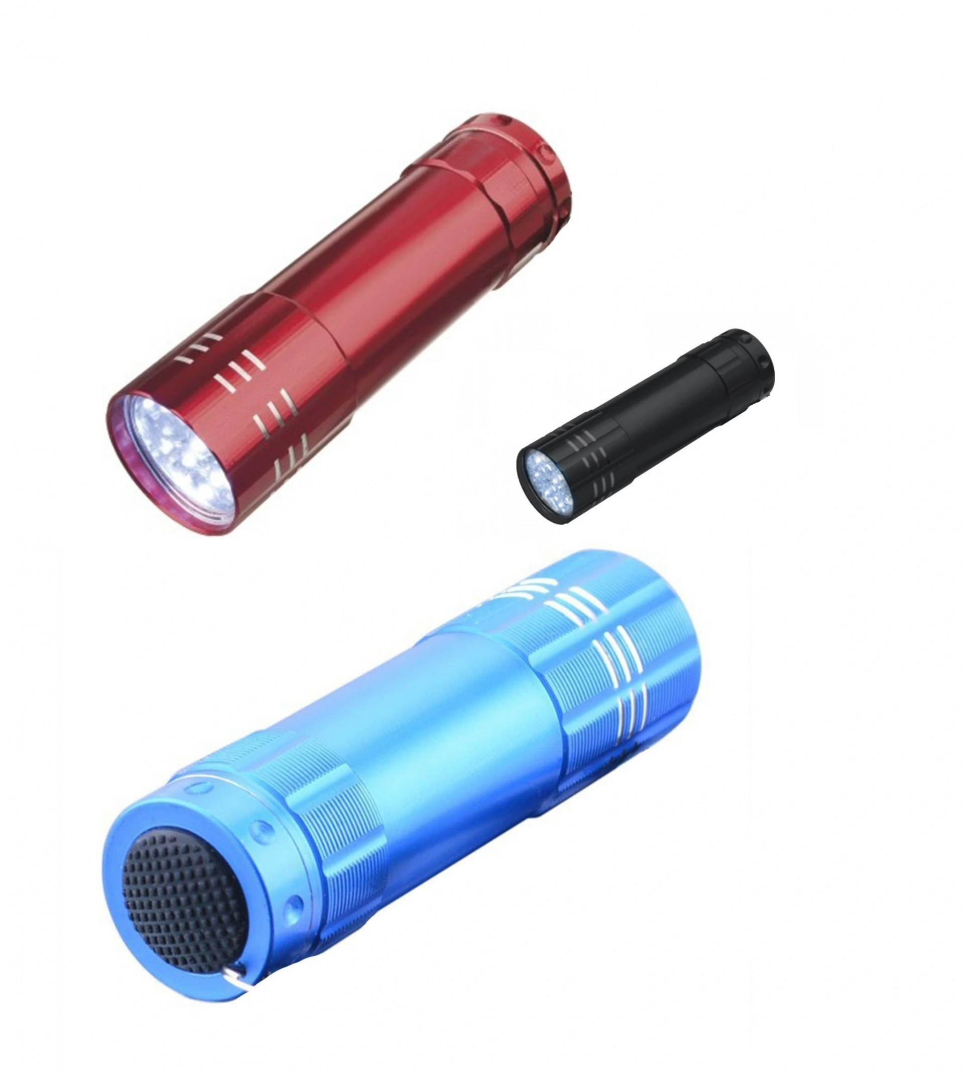3 Adet 9 Ledli Metal Mini El Fener 1 3 Adet 9 Ledli Metal Mini El Fener