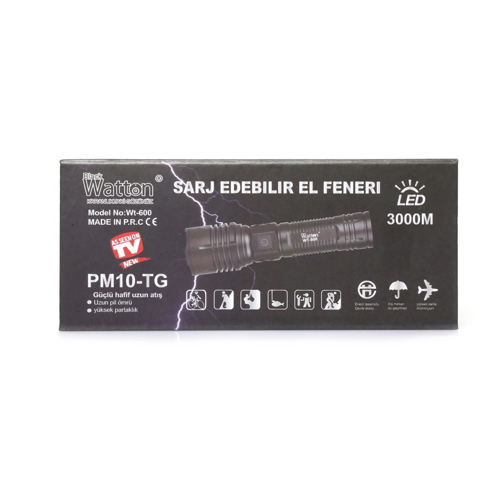 3000 Lümen Güçlü El Feneri Wt-600 4 3000 Lümen Güçlü El Feneri Wt-600 - Görsel 4