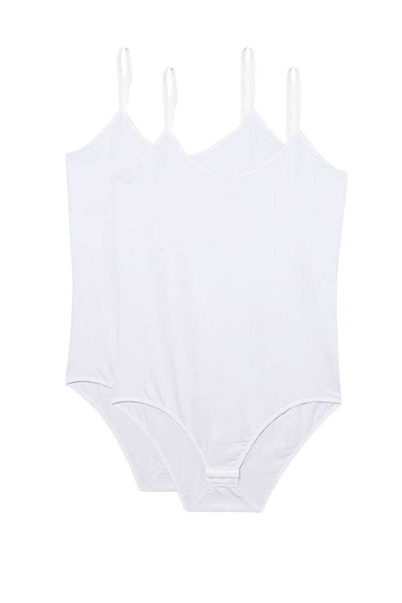 2 Adet İp Askılı Kadın Çıtçıtlı Body Beyaz 1 2 Adet İp Askılı Kadın Çıtçıtlı Body Beyaz