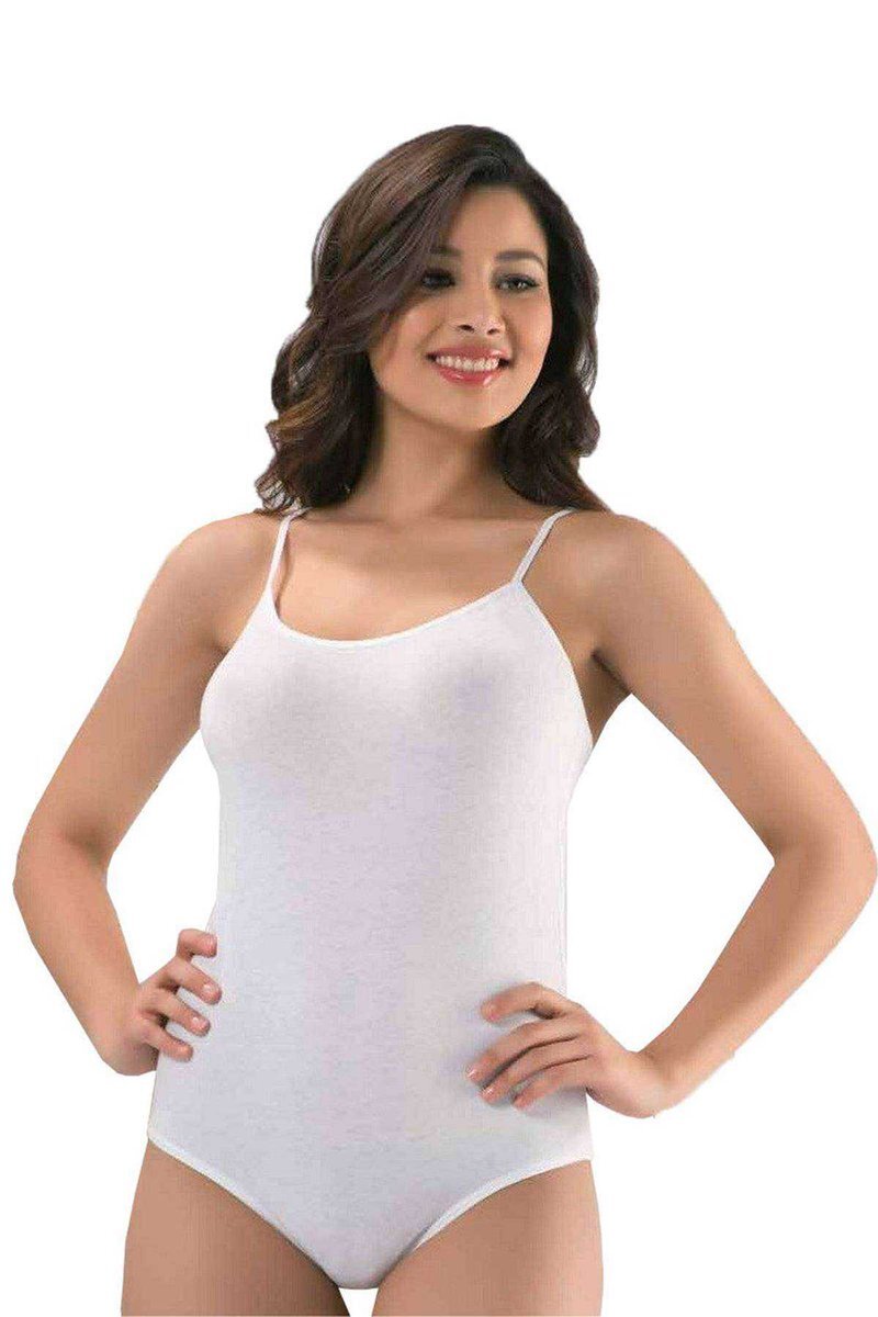 Battal Beden İp Askılı Kadın Çıtçıtlı Body Beyaz 1 Battal Beden İp Askılı Kadın Çıtçıtlı Body Beyaz