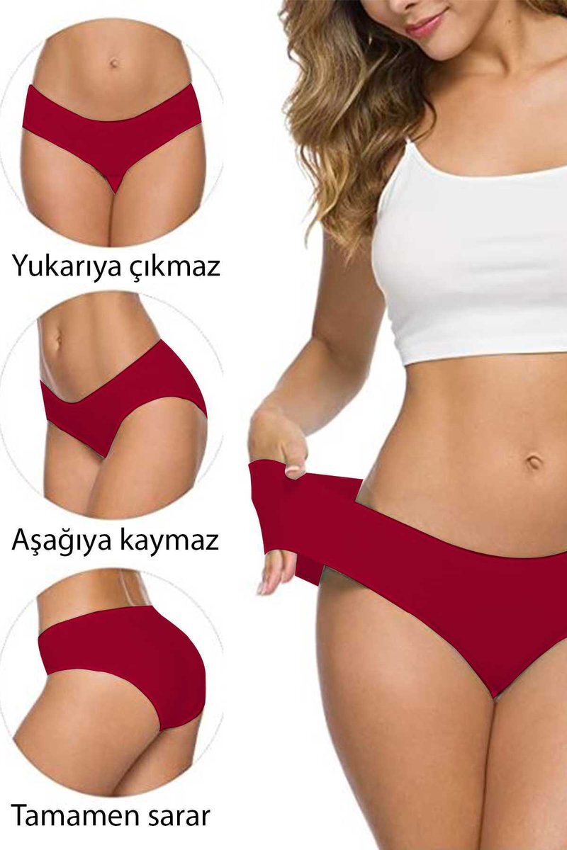 8 Adet Kadın Dikişsiz Lazer Kesim Esnek İz yapmayan Külot S7 14 8 Adet Kadın Dikişsiz Lazer Kesim Esnek İz yapmayan Külot S7 - Görsel 14