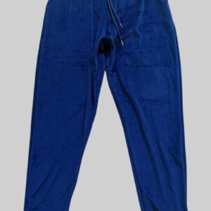Parlak Kadife Cepli Pantolon Eşofman Pijama Altı Unisex Lastikli Paça Lacivert