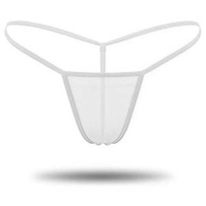 Beyaz Transparan Tül String Tanga TM0368