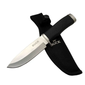 Buck 7-7 Siyah Av / Outdoor Bıçak 22cm - Siyah Sap, Kılıflı