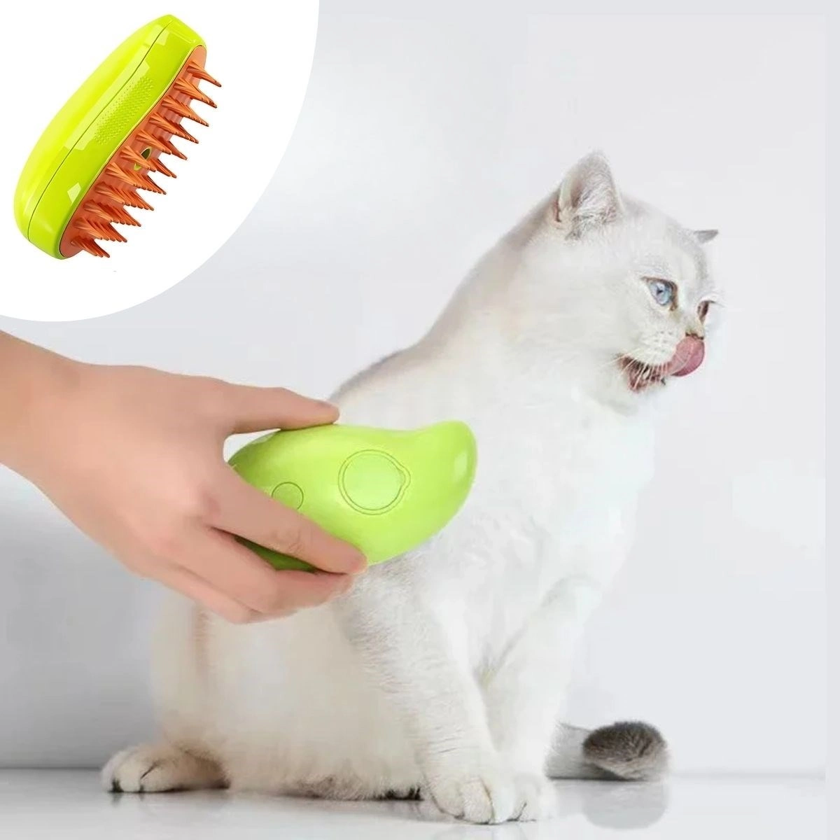 Buharlı Yumuşak Silikon Uçlu Kedi - Köpek Tüy Tarama Tarağı Yıkama Tımar Fırçası 2 Buharlı Yumuşak Silikon Uçlu Kedi - Köpek Tüy Tarama Tarağı Yıkama Tımar Fırçası - Görsel 2