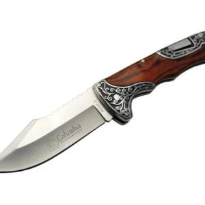 Columbia A3157a Av / Kamp Çakı 23 Cm - Gül Ağacı İşlemeli Saplı