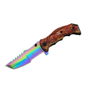 Columbia Tanto Fst 3039 A Tırtıklı Gökkuşağı Kamp Çakı 23 Cm - G10 Sap, Yarı Otomatik