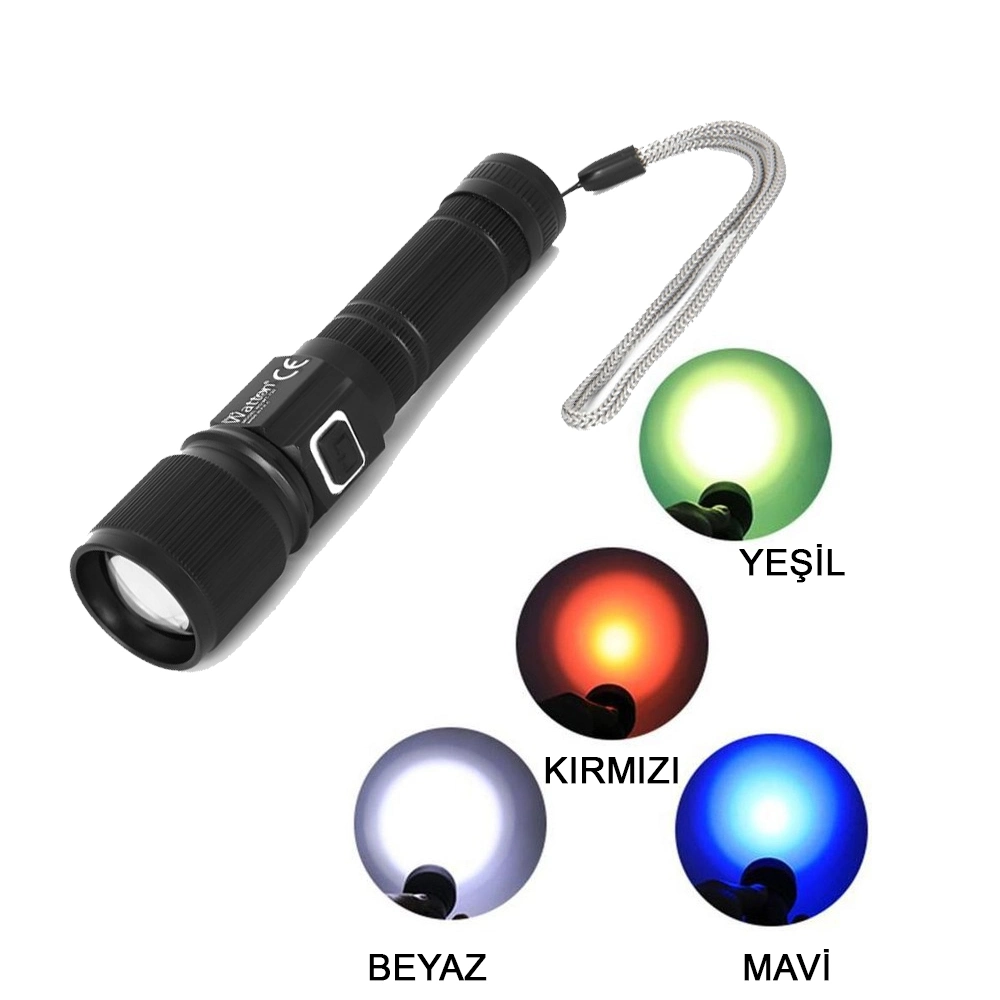 Cree Tg Led 1000 Lümen Göstergeli Fonksiyonel El Feneri Wt-732 2 Cree Tg Led 1000 Lümen Göstergeli Fonksiyonel El Feneri Wt-732 - Görsel 2