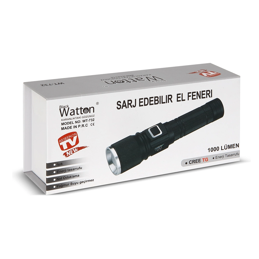 Cree Tg Led 1000 Lümen Göstergeli Fonksiyonel El Feneri Wt-732 5 Cree Tg Led 1000 Lümen Göstergeli Fonksiyonel El Feneri Wt-732 - Görsel 5