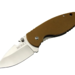 Crkt 3329 Brw Heat Kamp Çakı 18cm - Metal Sap, Kılıflı, Açacaklı, Perçinli
