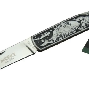 Crkt Cr 0102 Kamp Çakı 20 Cm - Balık Desenli Metal Sap, Kılıflı, Kutulu