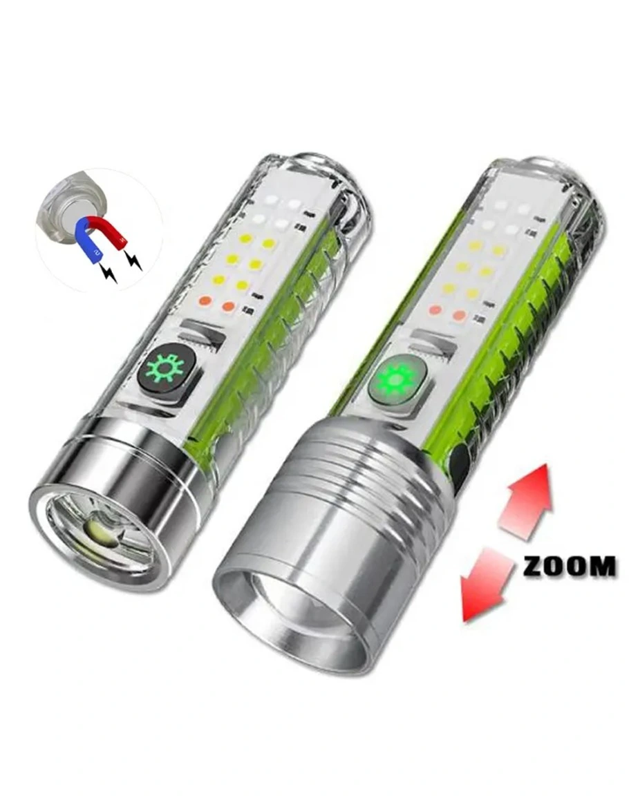 El Feneri 8 Mod Şarjlı Fosforlu Mıknatıslı Led El Feneri 2 El Feneri 8 Mod Şarjlı Fosforlu Mıknatıslı Led El Feneri - Görsel 2