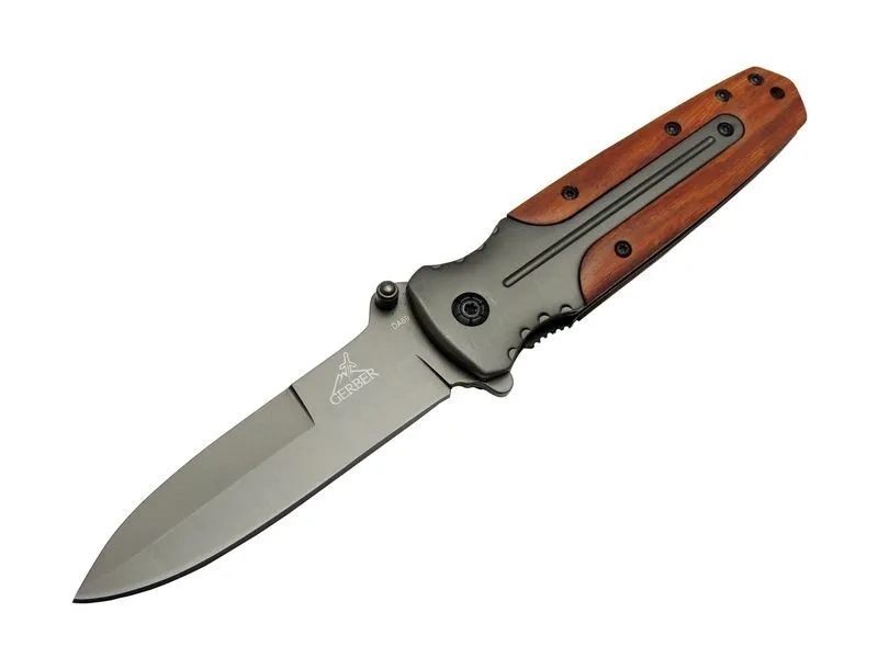 Gb Da59 Avcı Tip Kamp Çakısı 21 Cm - Metal & Ahşap Sap, Kemerlikli 1 Gb Da59 Avcı Tip Kamp Çakısı 21 Cm - Metal & Ahşap Sap, Kemerlikli