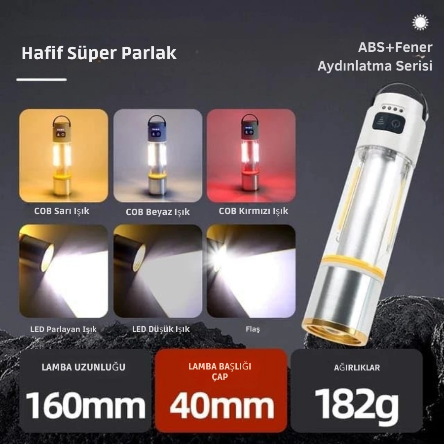 Gold Police Gp-222 Çok Fonksiyonlu Kamp Lambası 1000 Lümen 2 Gold Police Gp-222 Çok Fonksiyonlu Kamp Lambası 1000 Lümen - Görsel 2