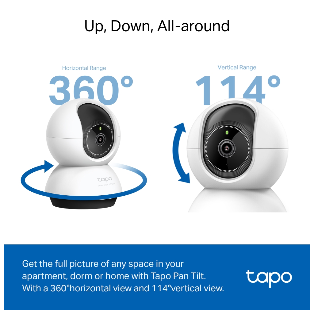 TP-LINK Tapo TC74 (C230), 3K, 5,0Mpix, İç Mekan, WiFi, 12Mt. Gece Görüşü, 360 Dönüş, İki Yönlü Ses Güvenlik Yapay Zeka Destekli Kamera(1923) 5 TP-LINK Tapo TC74 (C230), 3K, 5,0Mpix, İç Mekan, WiFi, 12Mt. Gece Görüşü, 360 Dönüş, İki Yönlü Ses Güvenlik Yapay Zeka Destekli Kamera(1923) - Görsel 5