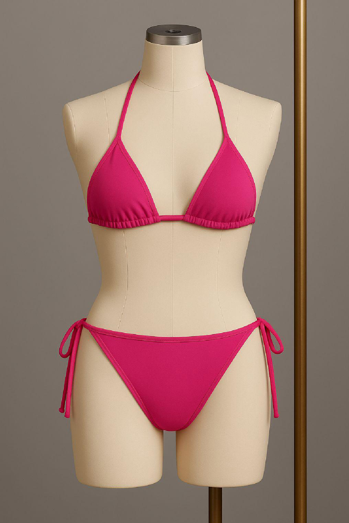 Kadın Fuşya Yandan Bağlamalı Bikini Mayo Takımı 2 Kadın Fuşya Yandan Bağlamalı Bikini Mayo Takımı - Görsel 2