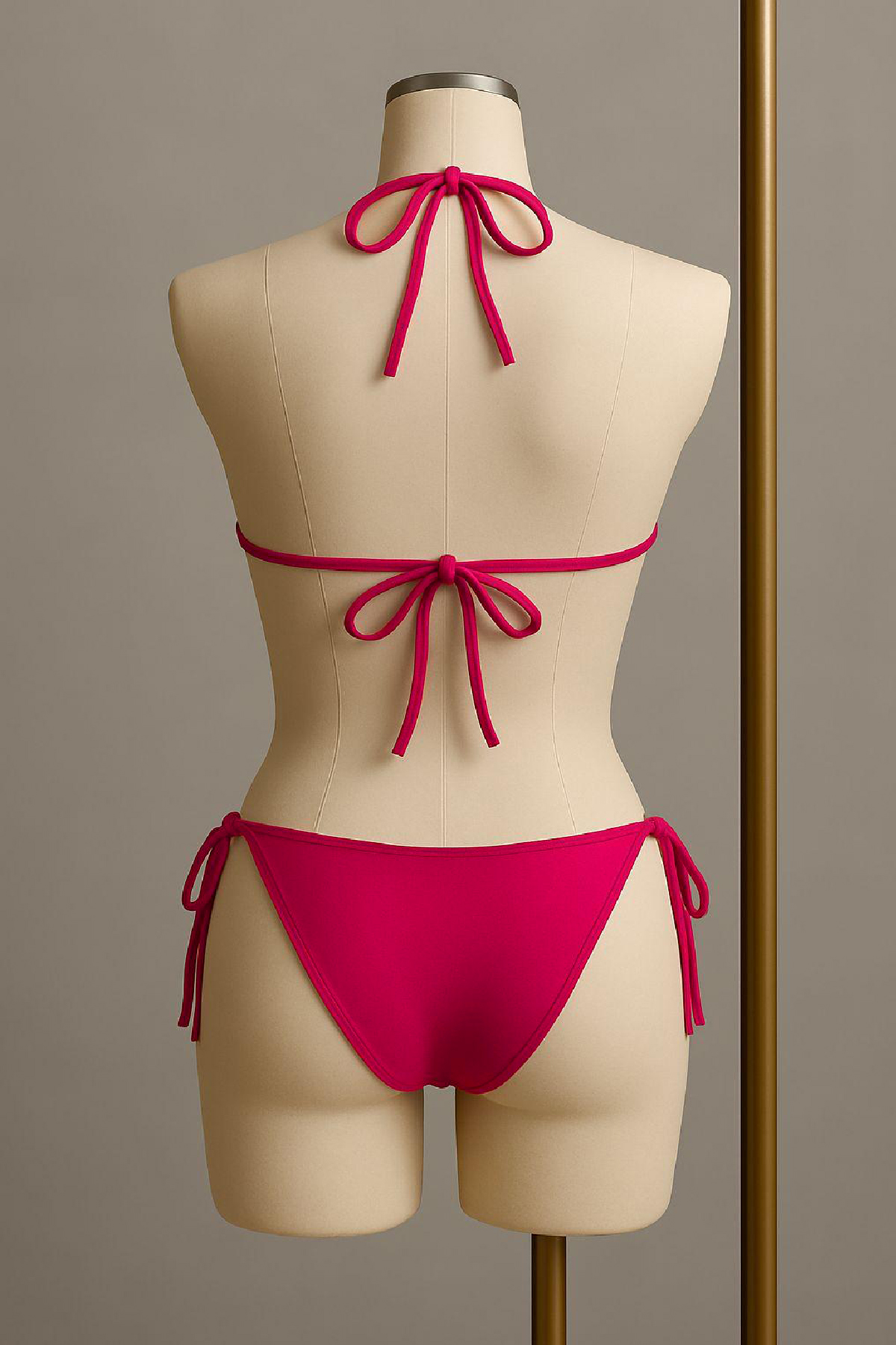 Kadın Fuşya Yandan Bağlamalı Bikini Mayo Takımı 3 Kadın Fuşya Yandan Bağlamalı Bikini Mayo Takımı - Görsel 3