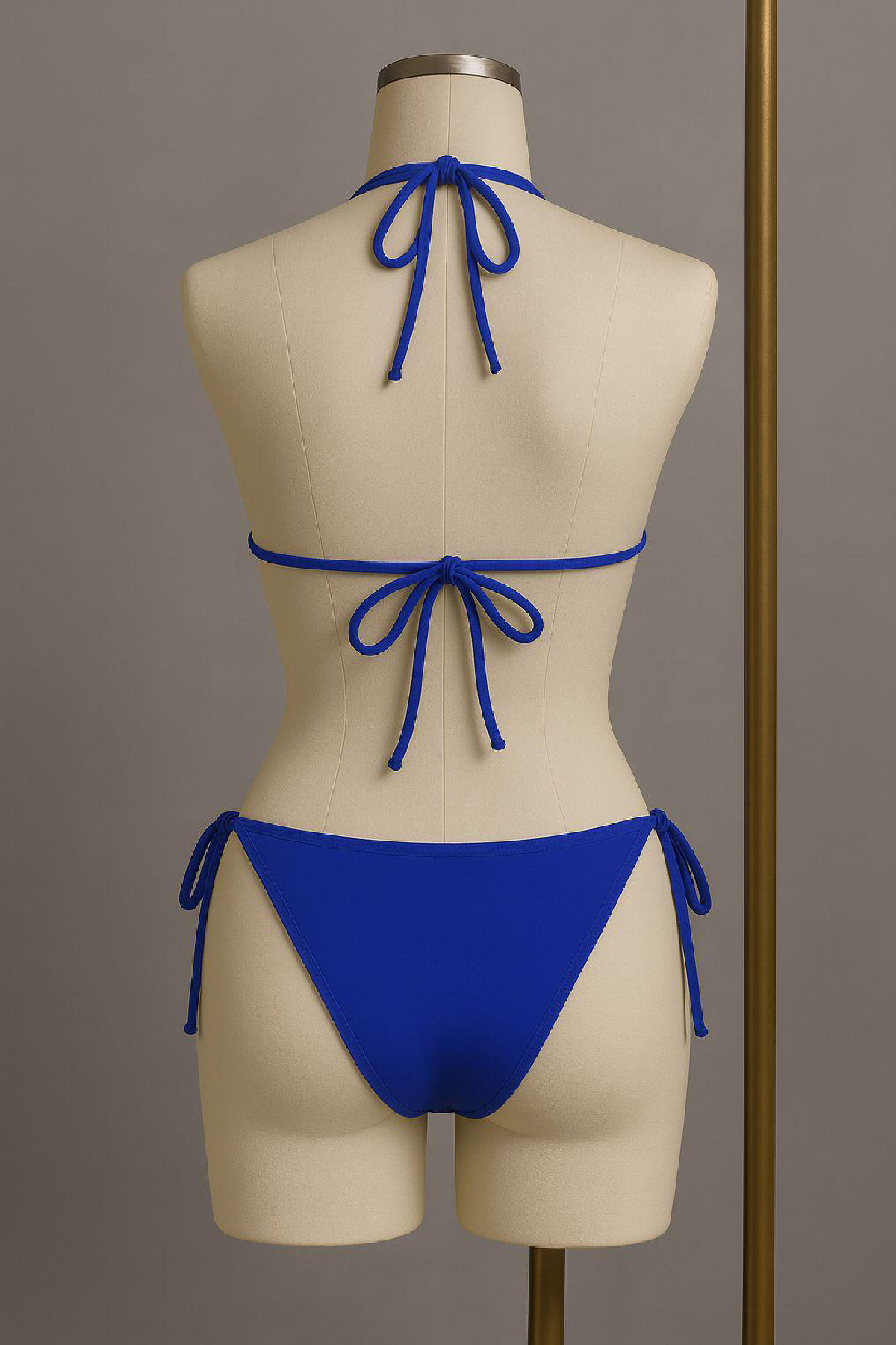 Kadın Mavi Yandan ve Boyundan Bağlamalı Bikini Mayo Takımı 3 Kadın Mavi Yandan ve Boyundan Bağlamalı Bikini Mayo Takımı - Görsel 3
