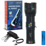 Lazer Etkili Profesyonel El Feneri 30.000 Lümen Wt-631