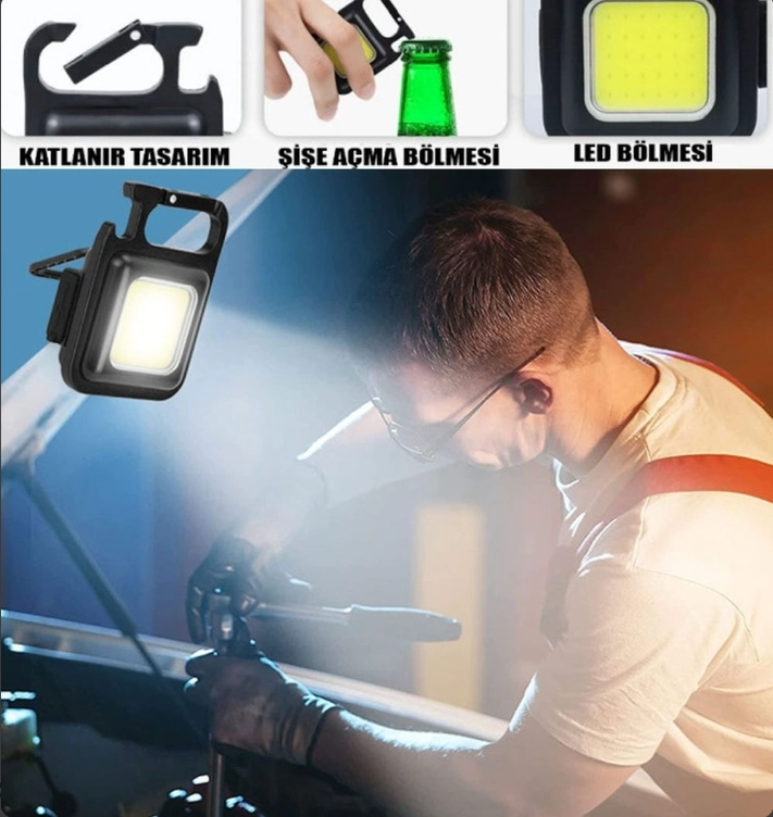 Led Işıklı Flash Özellikli 4 Modlu Anahtarlık El Feneri 2 Led Işıklı Flash Özellikli 4 Modlu Anahtarlık El Feneri - Görsel 2