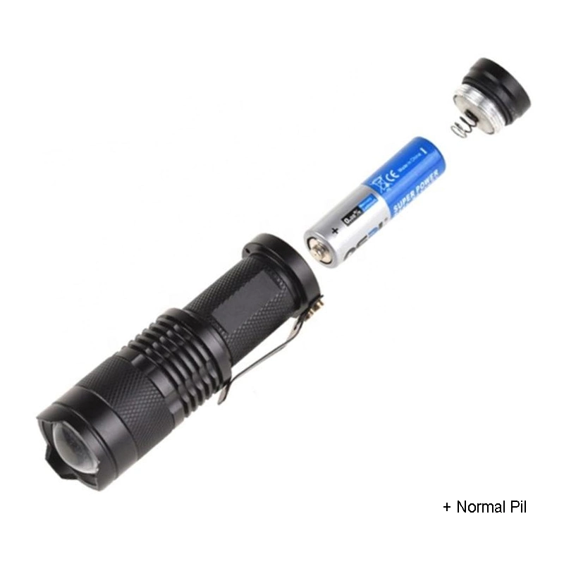 Mini Güçlü Şarjlı Pilli El Feneri Wt-304 2 Mini Güçlü Şarjlı Pilli El Feneri Wt-304 - Görsel 2