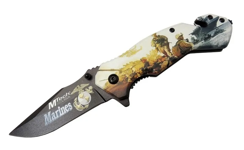 Mtech 4 23 2 Marines Kurtarma / Kamp Çakı 20cm - Yarı Otomatik, Kemerlikli, Cam Kırma Ve İp Kesme Aparatlı 1 Mtech 4 23 2 Marines Kurtarma / Kamp Çakı 20cm - Yarı Otomatik, Kemerlikli, Cam Kırma Ve İp Kesme Aparatlı
