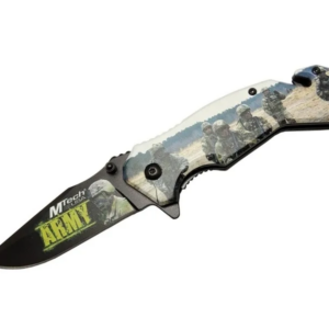 Mtech 4 23 3 Army Kurtarma / Kamp Çakı 20cm - Yarı Otomatik, Kemerlikli, Cam Kırma Ve İp Kesme Aparatlı