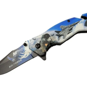 Mtech 4 23 4 Air Force Kurtarma / Kamp Çakı 20cm - Yarı Otomatik, Kemerlikli, Cam Kırma Ve İp Kesme Aparatlı