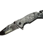 Mtech 4 23 6 Swat Kurtarma / Kamp Çakı 20cm - Yarı Otomatik, Kemerlikli, Cam Kırma Ve İp Kesme Aparatlı
