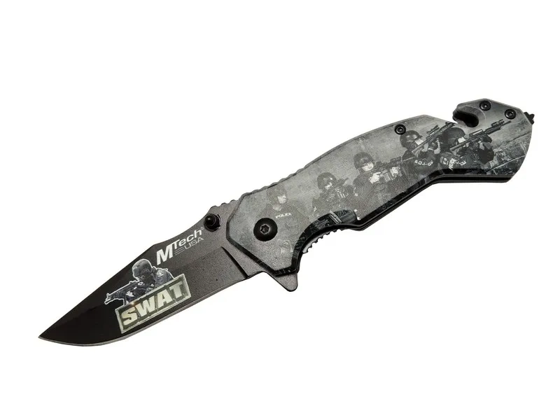Mtech 4 23 6 Swat Kurtarma / Kamp Çakı 20cm - Yarı Otomatik, Kemerlikli, Cam Kırma Ve İp Kesme Aparatlı 1 Mtech 4 23 6 Swat Kurtarma / Kamp Çakı 20cm - Yarı Otomatik, Kemerlikli, Cam Kırma Ve İp Kesme Aparatlı