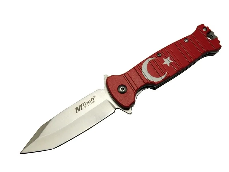 Mtech 4-8-4 Tc Kırmızı Kamp Çakı 21,5cm- Manuel, Ay Yıldız Desenli, Kemerlikli 1 Mtech 4-8-4 Tc Kırmızı Kamp Çakı 21,5cm- Manuel, Ay Yıldız Desenli, Kemerlikli