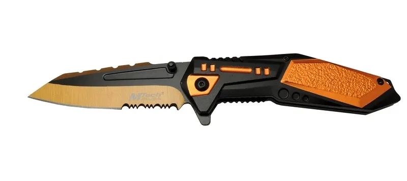 Mtech 4171 Turuncu Kamp Çakı 21cm - Yarı Otomatik, Kemerlikli, Testere Detaylı 1 Mtech 4171 Turuncu Kamp Çakı 21cm - Yarı Otomatik, Kemerlikli, Testere Detaylı