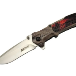 Mtech 463 Kahverengi Kamp Çakı 21cm - Yarı Otomatik, Kemerlikli, Plastik Sap
