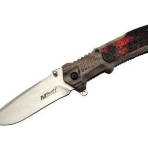 Mtech 463 Kahverengi Kamp Çakı 21cm - Yarı Otomatik, Kemerlikli, Plastik Sap