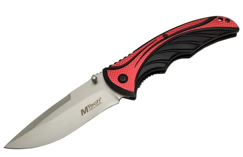 Mtech Handsome 455 Kırmızı Kamp Çakı 21cm - Yarı Otomatik, Kemerlikli 1 Mtech Handsome 455 Kırmızı Kamp Çakı 21cm - Yarı Otomatik, Kemerlikli