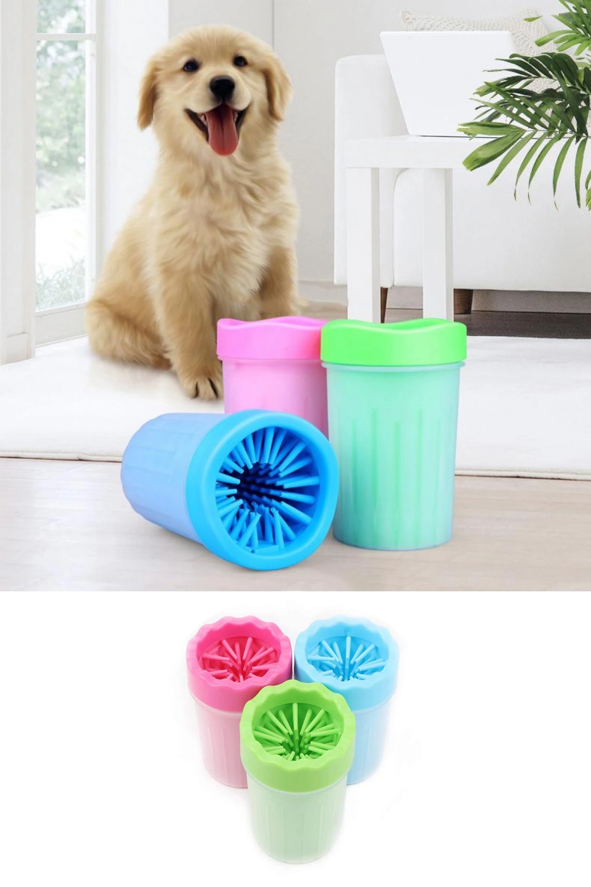 Pati Ayak Yıkama Kovası Silikon Jel Fırçalı Kedi Köpek (küçük) 1 Pati Ayak Yıkama Kovası Silikon Jel Fırçalı Kedi Köpek (küçük)