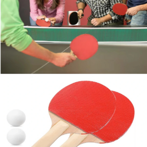Ping Pong Masa Tenisi Seti Tenis Raketi Seti 2 Raket + 3 Ping Pong Topu  Spor Aksesuarları