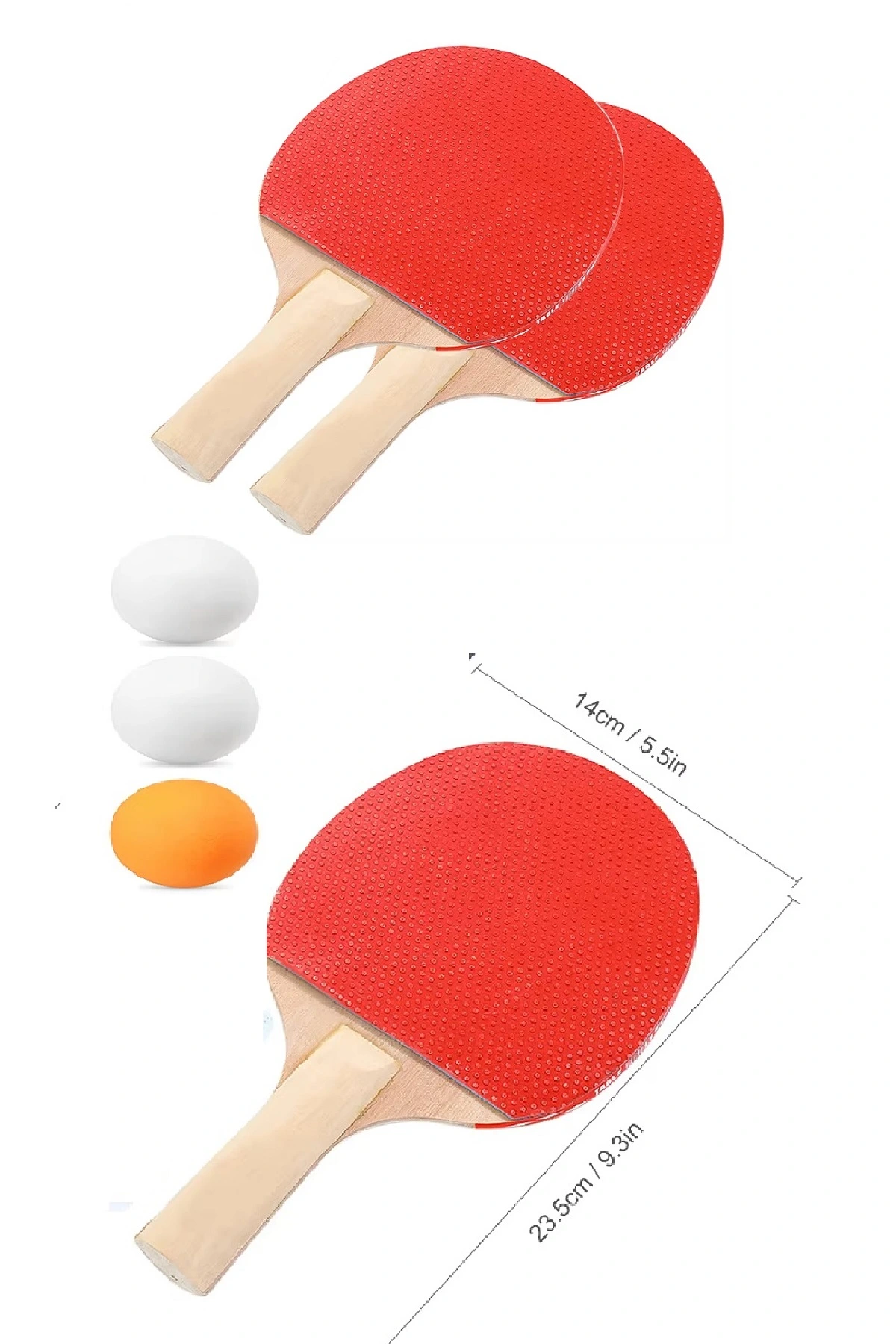 Ping Pong Masa Tenisi Seti Tenis Raketi Seti 2 Raket + 3 Ping Pong Topu Spor Aksesuarları 2 Ping Pong Masa Tenisi Seti Tenis Raketi Seti 2 Raket + 3 Ping Pong Topu Spor Aksesuarları - Görsel 2