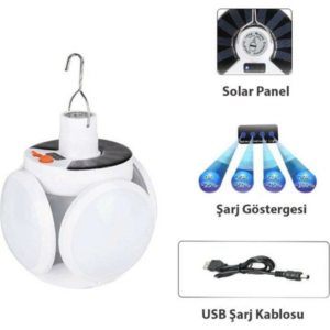 Polizei P-038 Solar Güneş Enerji Ve Usb Sarjli 5 Kanatlı