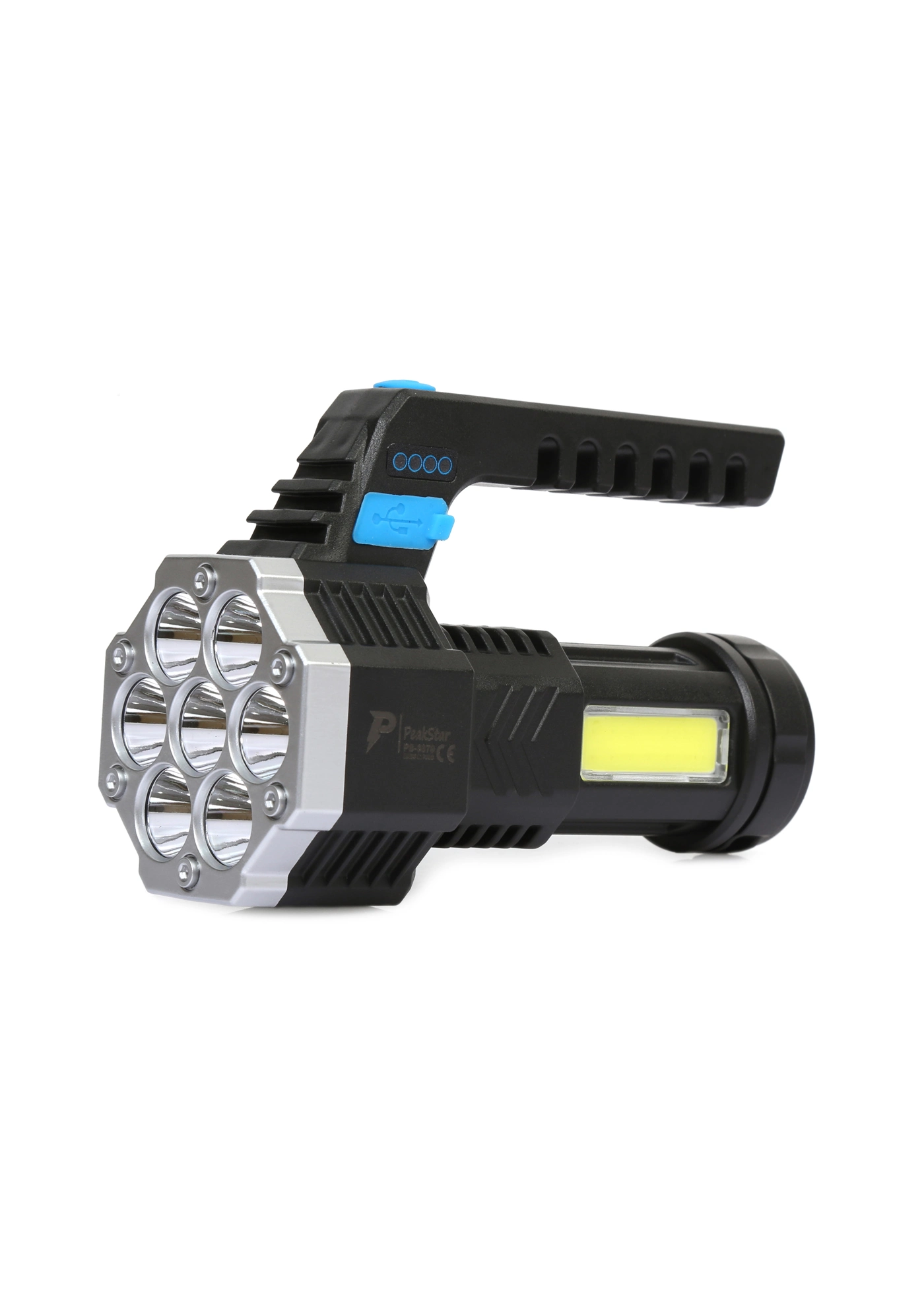 Ps-3879 Usb Şarj Göstergeli Şarj Edilebilir 7*xpe +cob Led El Feneri 1 Ps-3879 Usb Şarj Göstergeli Şarj Edilebilir 7*xpe +cob Led El Feneri