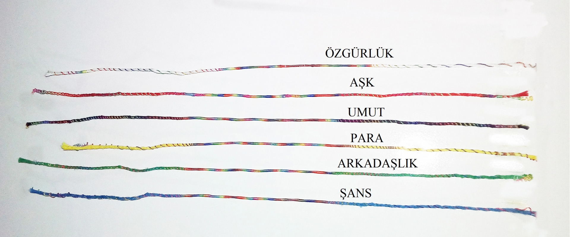 Renkli Şans Bileklikleri - 1 Kartela - ( 65 Adet ) 2 Renkli Şans Bileklikleri - 1 Kartela - ( 65 Adet ) - Görsel 2